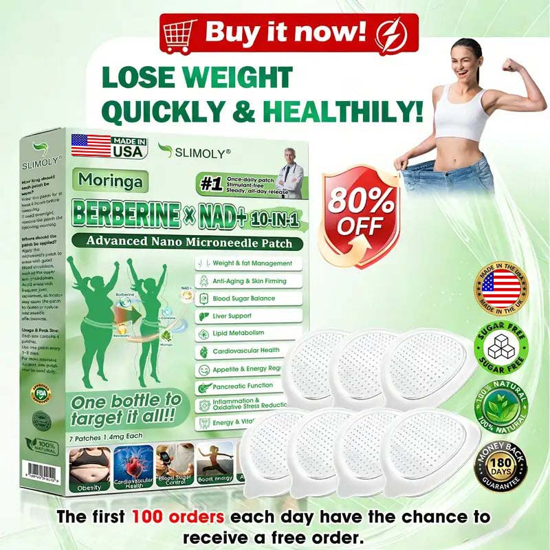 Official Store | 🧑‍⚕️🩺 Slimoly® Moringa · Berberine × NAD+ 10-in-1 Advanced Nano Microneedle Patch — Once Daily, Visible Results in 7 Days